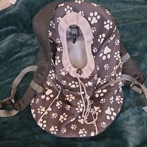 Pet Carrier Backpack with Paw Print Design